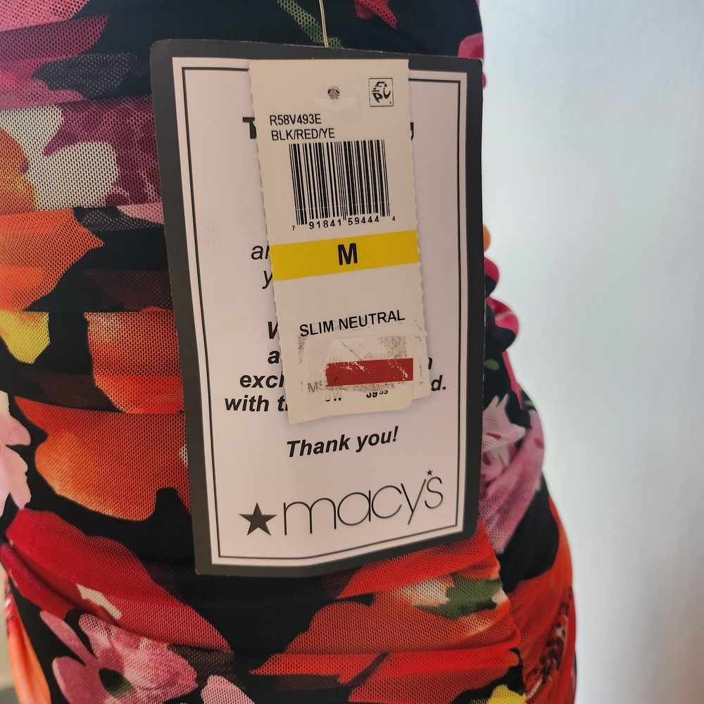 B. Darlin Floral Mesh Midi Dress NWT DAMAGED please read! - Picture 5 of 9